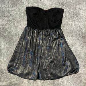 Y2k metallic mini dress straples